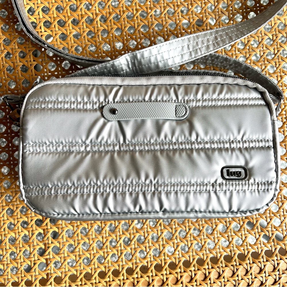 Lug Coupe Metallic Silver Quilted Bag XL